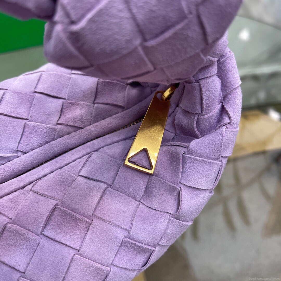 Bottega Veneta BV 690225 Teen Jodie intrecciato leather shoulder bag Purple