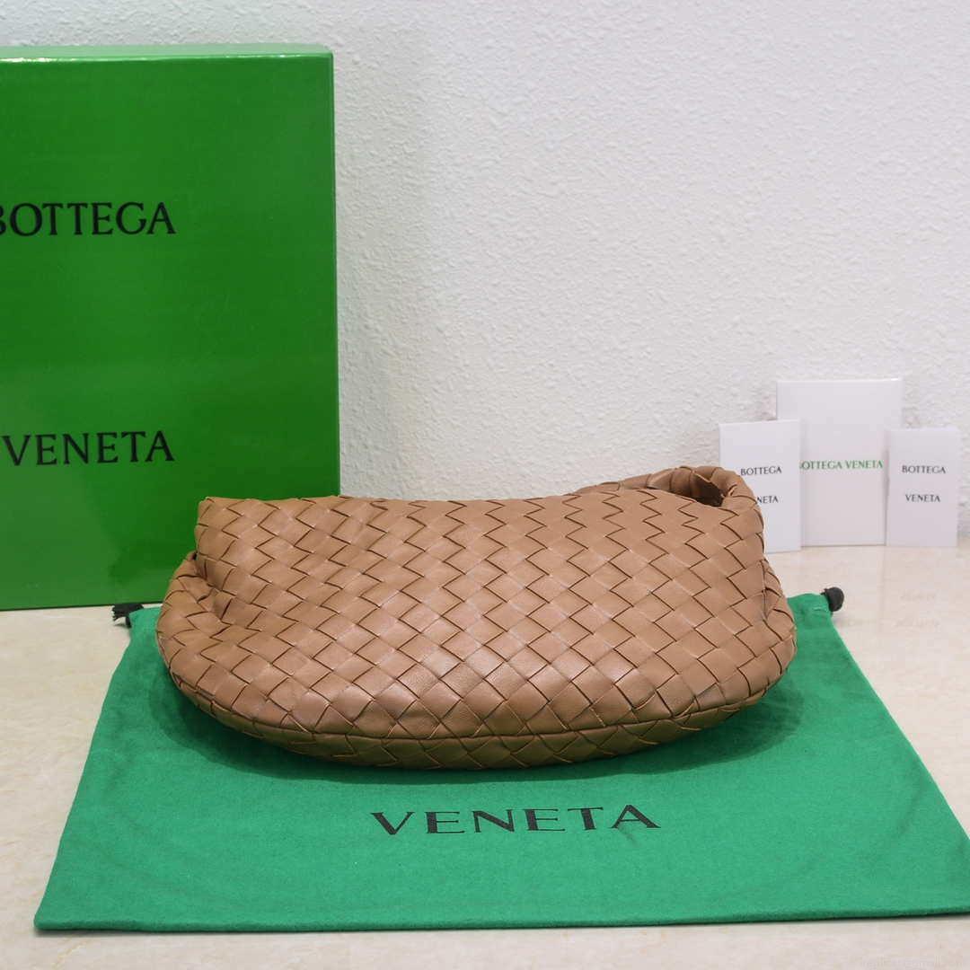 Bottega Veneta BV 690225 Teen Jodie intrecciato leather shoulder bag Brown