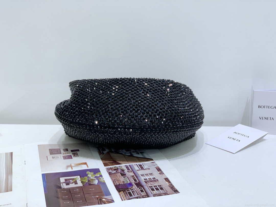Bottega Veneta BV 651876 mini Jodie Rhinestones Black