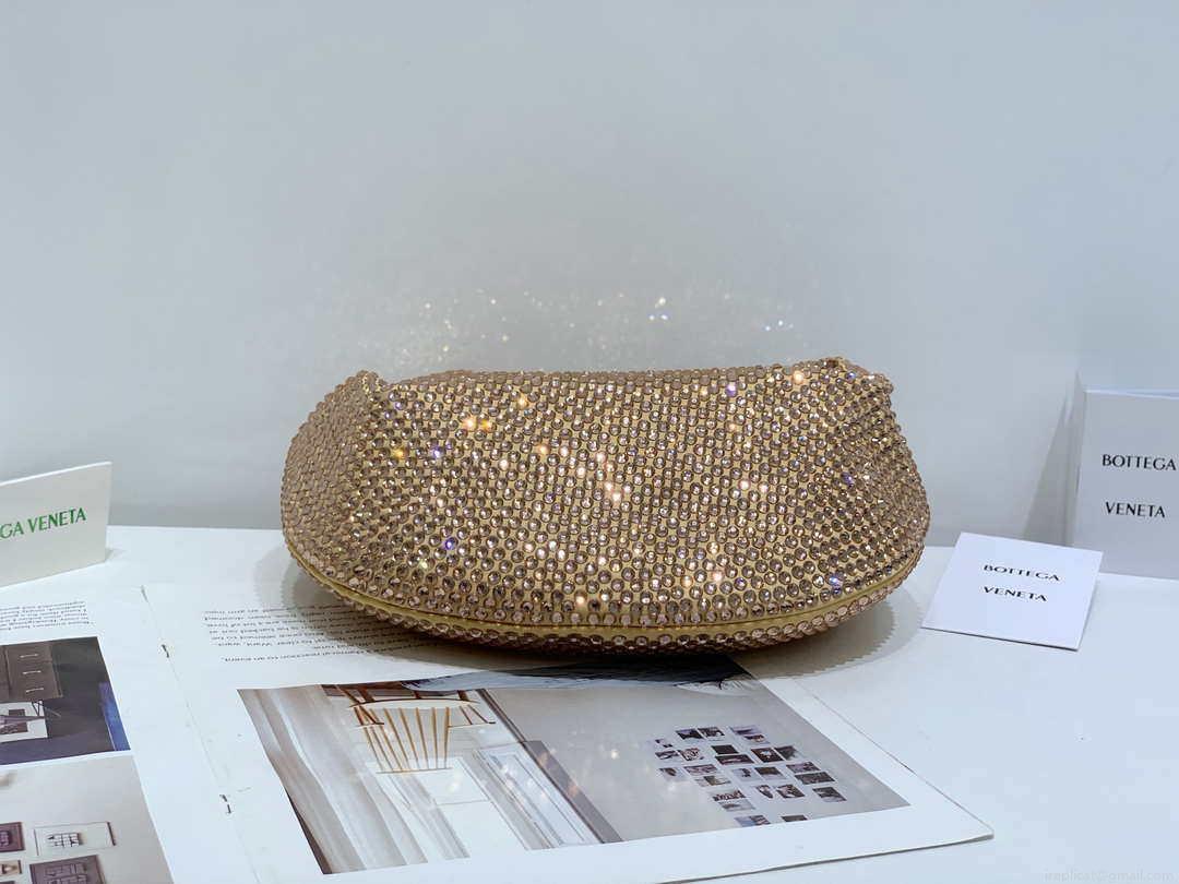 Bottega Veneta BV 651876 mini Jodie Rhinestones Apricot