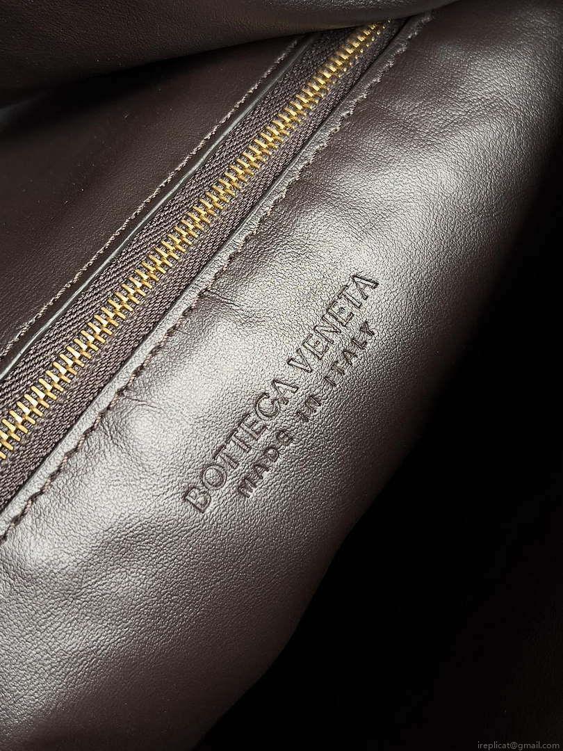 Bottega Veneta BV 763970 Large Hop Fondant Bag Dark Brown