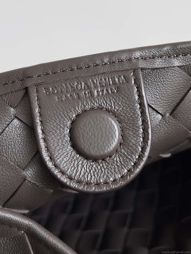 Bottega Veneta BV 776768 Sardine With Chain Dark Brown