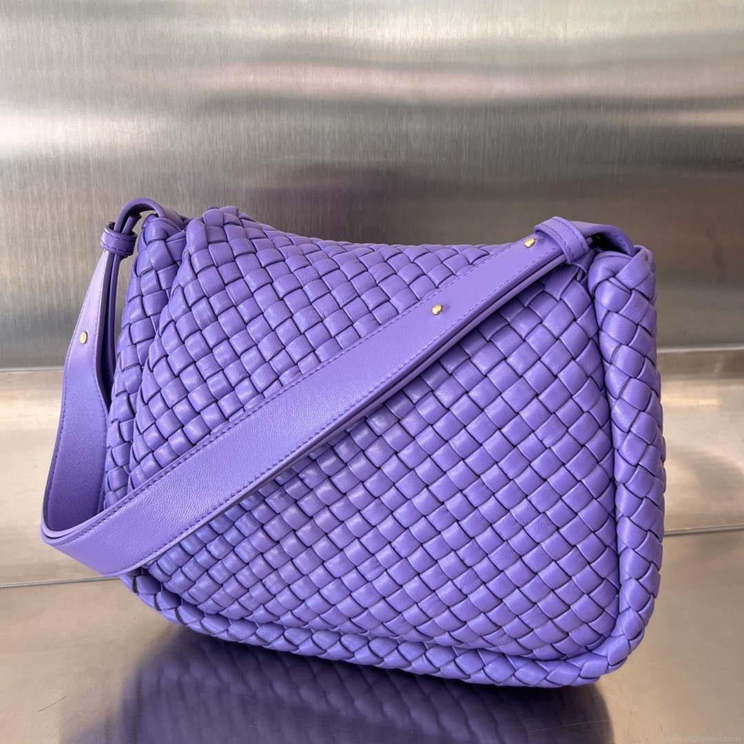 Bottega Veneta BV 762711 Mini Cobble Shoulder Bag Purple
