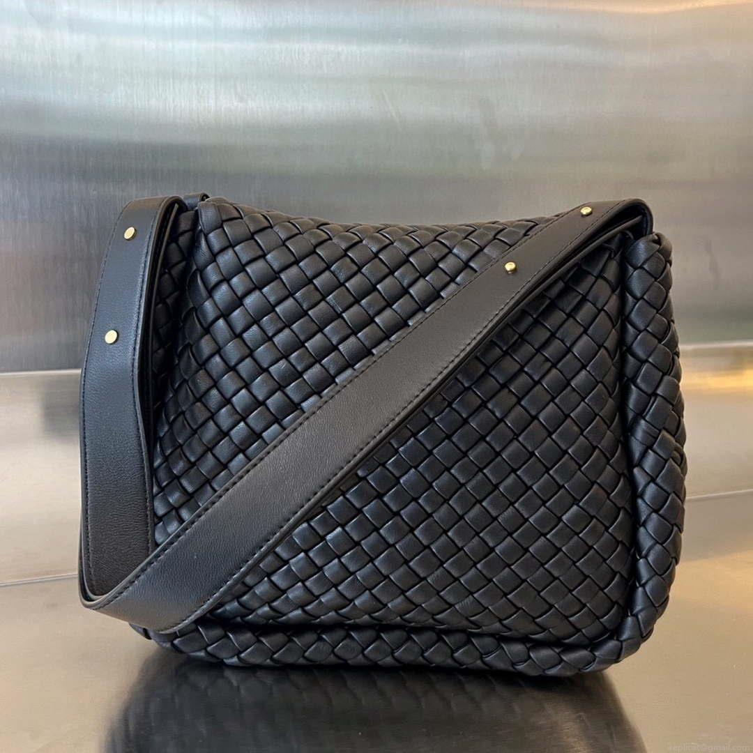 Bottega Veneta BV 709418 Small Cobble Shoulder Bag Black