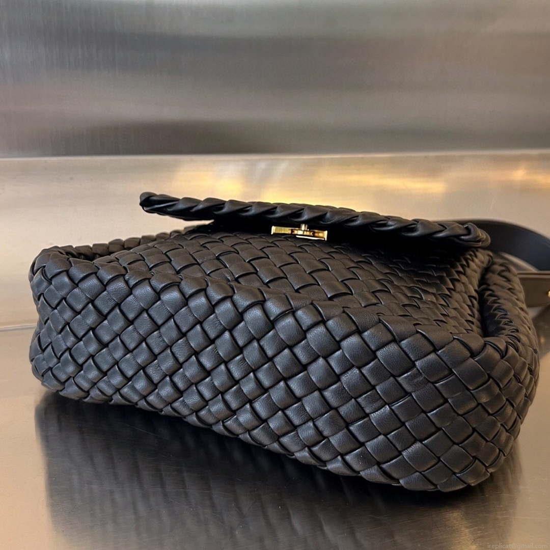 Bottega Veneta BV 709418 Small Cobble Shoulder Bag Black