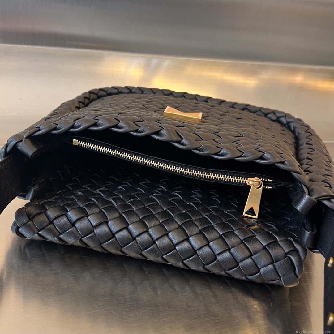 Bottega Veneta BV 709418 Small Cobble Shoulder Bag Black