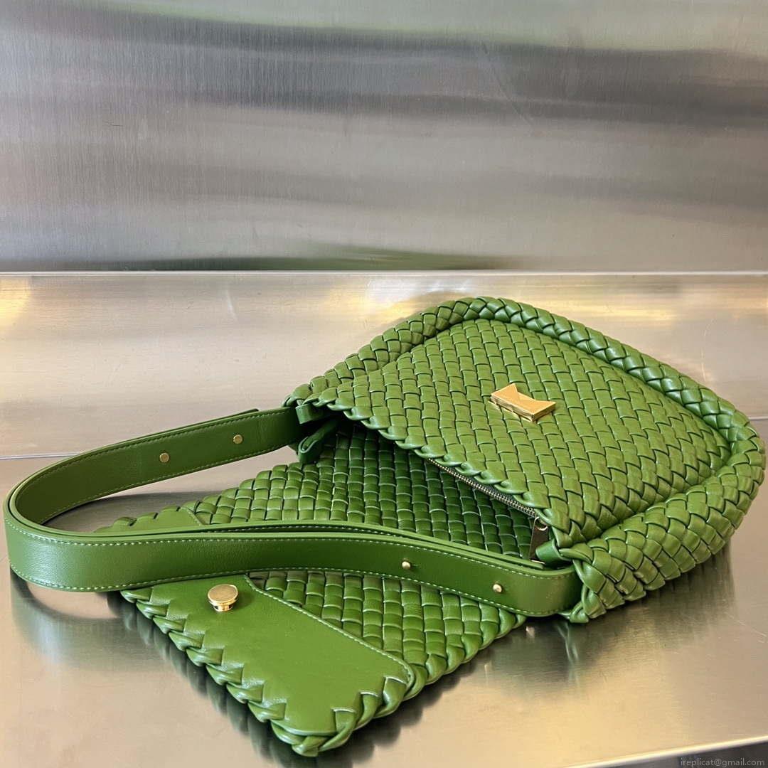 Bottega Veneta BV 709418 Small Cobble Shoulder Bag Green