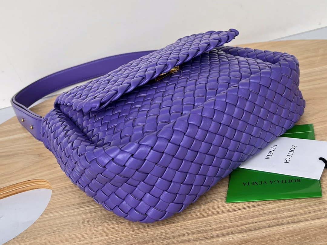 Bottega Veneta BV 709418 Small Cobble Shoulder Bag Purple