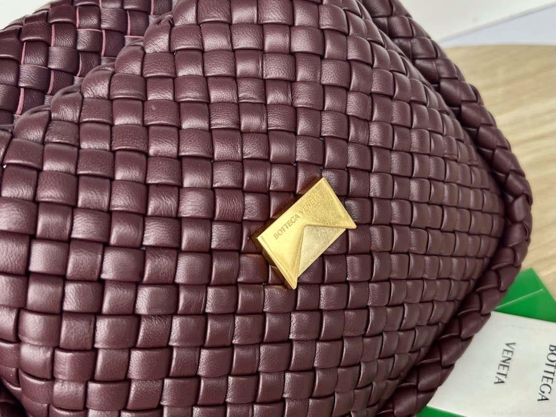 Bottega Veneta BV 709418 Small Cobble Shoulder Bag Wine Red