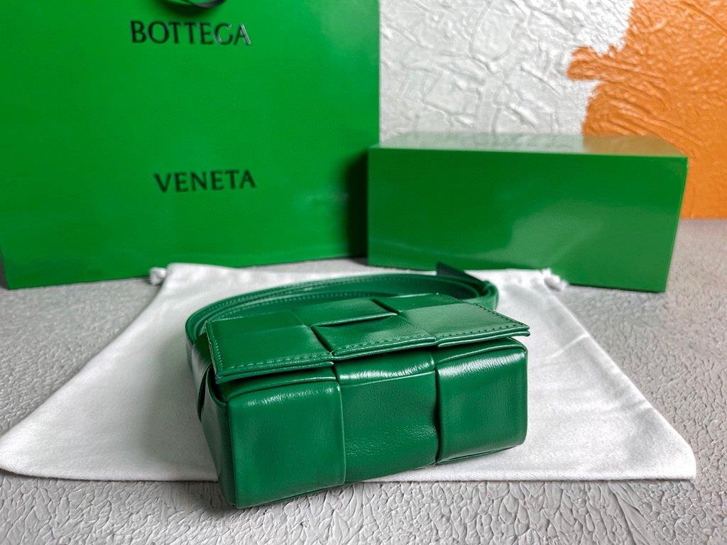 Bottega Veneta BV 666688 Cassette Shoulder Bag 33993 Dark Green