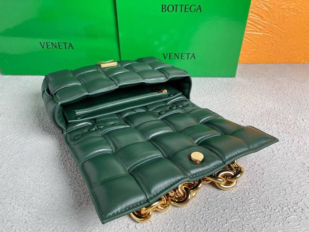 Bottega Veneta BV 20206 Chain Cassette 631421 Dark Green Gold