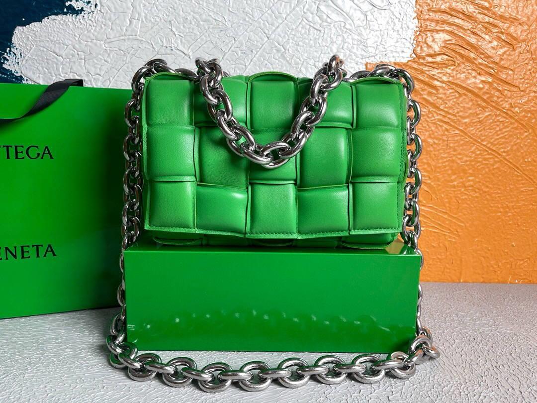 Bottega Veneta BV 20206 Chain Cassette 631421 Green Silver