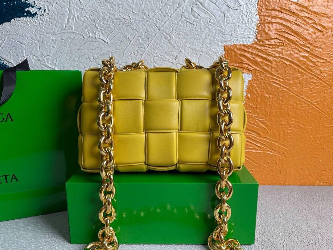 Bottega Veneta BV 20206 Chain Cassette 631421 Lemon Yellow Gold
