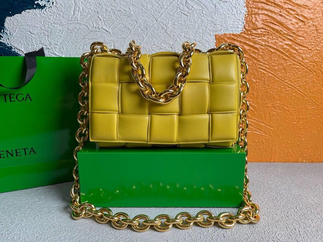 Bottega Veneta BV 20206 Chain Cassette 631421 Lemon Yellow Gold