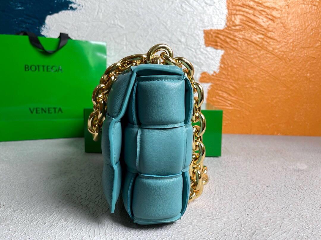 Bottega Veneta BV 20206 Chain Cassette 631421 Light Blue Gold