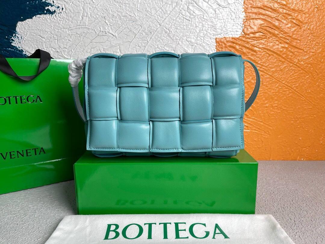 Bottega Veneta BV 20206 Padded Cassette 591970 Light Blue Silver
