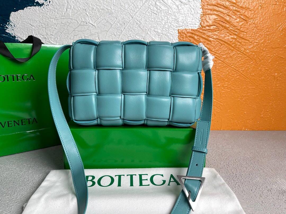 Bottega Veneta BV 20206 Padded Cassette 591970 Light Blue Silver