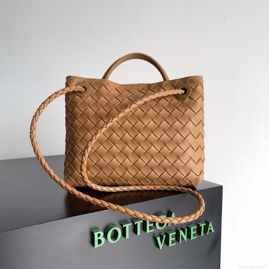 Bottega Veneta BV 743568 Small Andiamo Ligth Brown