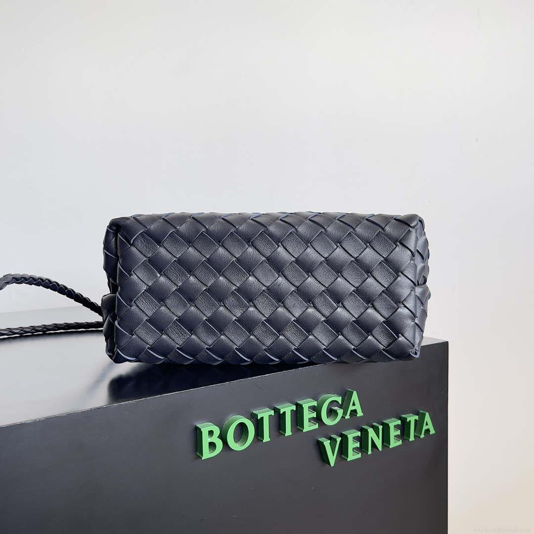 Bottega Veneta BV 743568 Small Andiamo Navy Blue