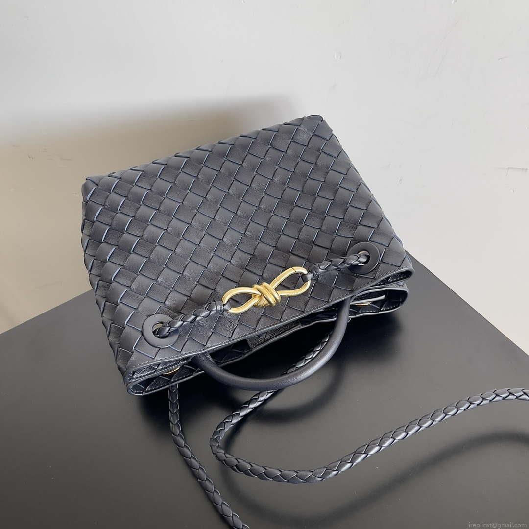 Bottega Veneta BV 743568 Small Andiamo Navy Blue