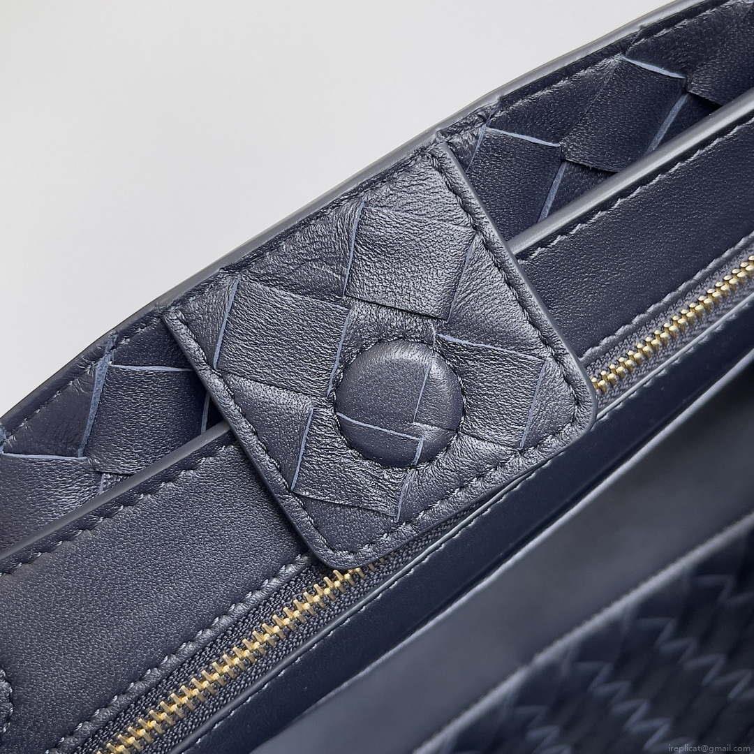 Bottega Veneta BV 743568 Small Andiamo Navy Blue