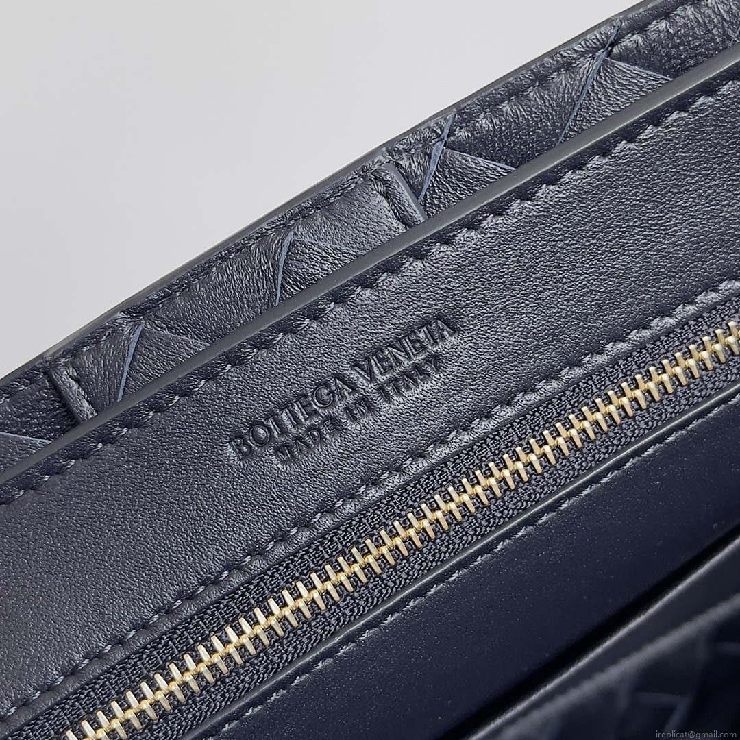 Bottega Veneta BV 743568 Small Andiamo Navy Blue