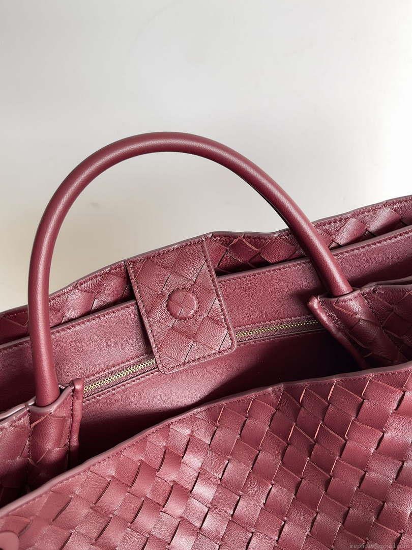 Bottega Veneta BV 743575 Large Andiamo Wine Red