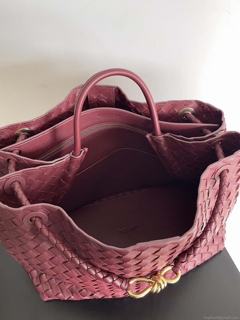 Bottega Veneta BV 743575 Large Andiamo Wine Red