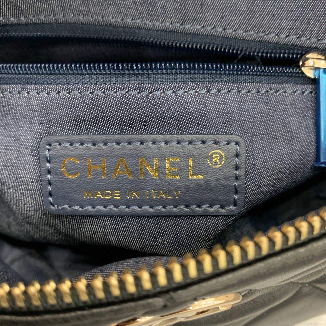 Chanel AS1356 Belt bag Lambskin gold Black