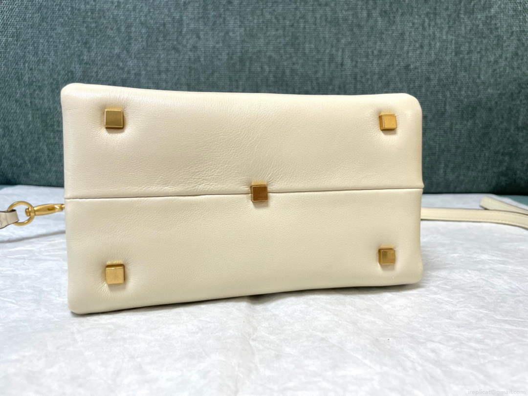 Valentino Small One Stud Nappa Handbag in lambskin V1186 Beige