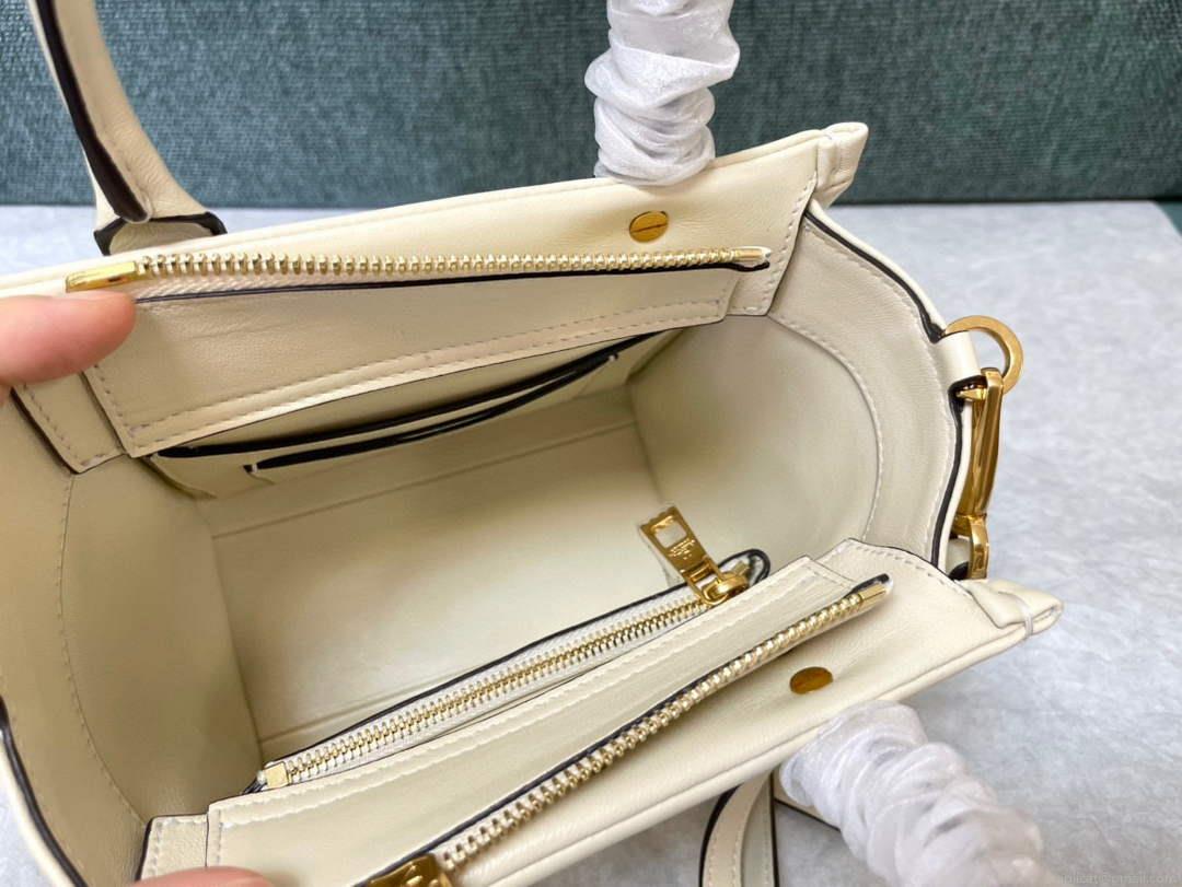 Valentino Small One Stud Nappa Handbag in lambskin V1186 Beige