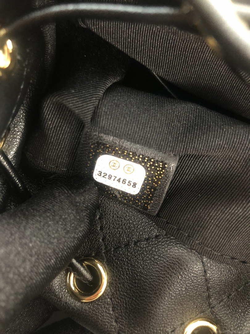 Chanel AP2750 Bucket Bag Shoulder Bag Lambskin Black