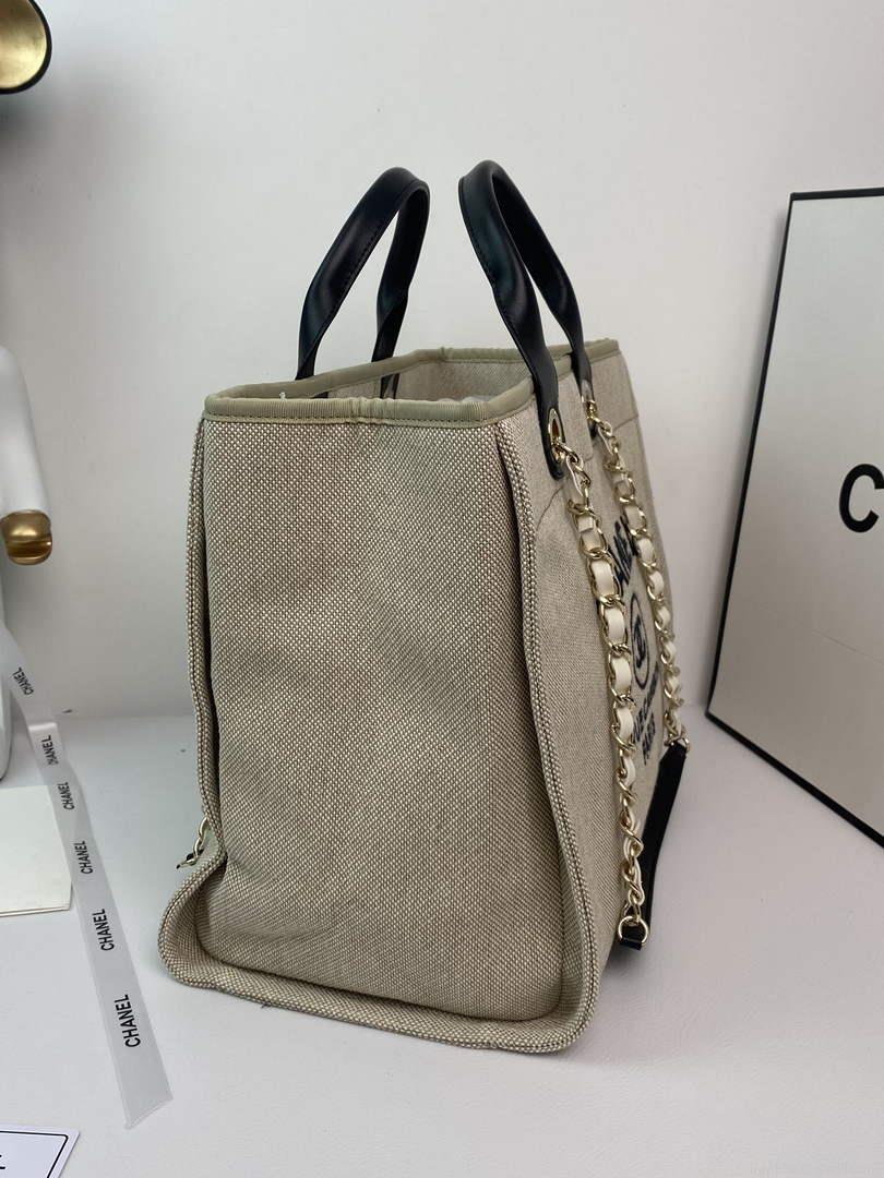 Chanel A66941 Large Shopping Bag A93786 Clothing beige with black