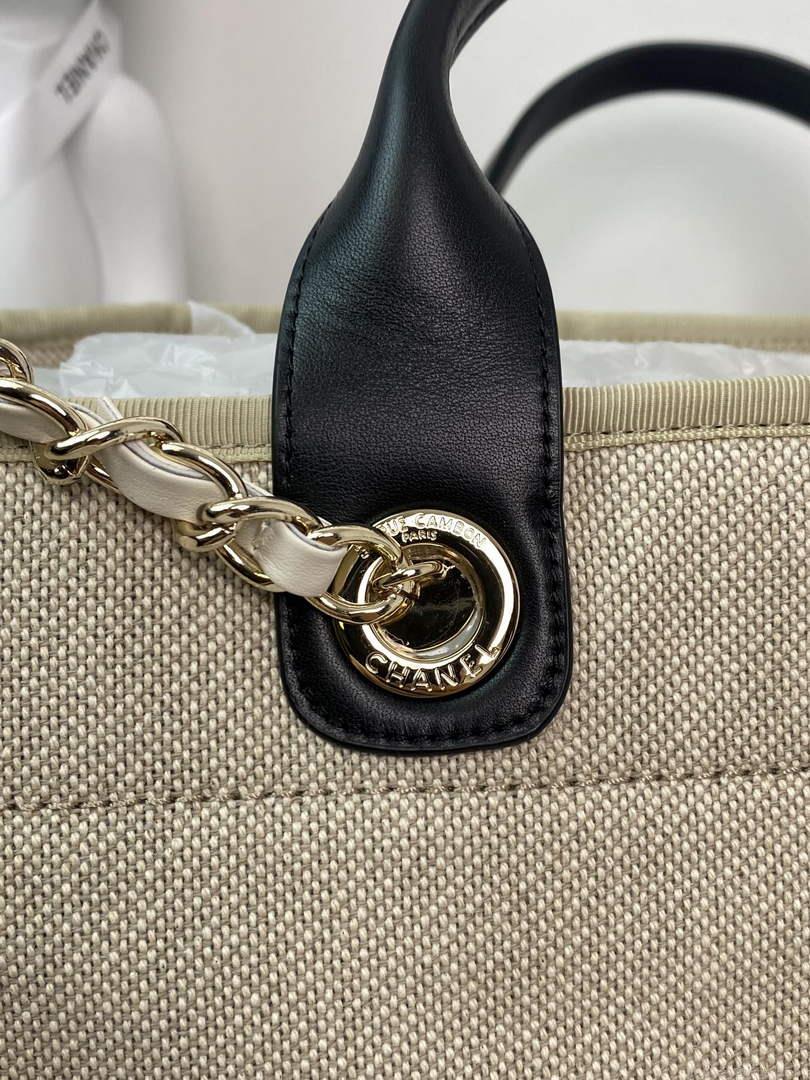 Chanel A66941 Large Shopping Bag A93786 Clothing beige with black