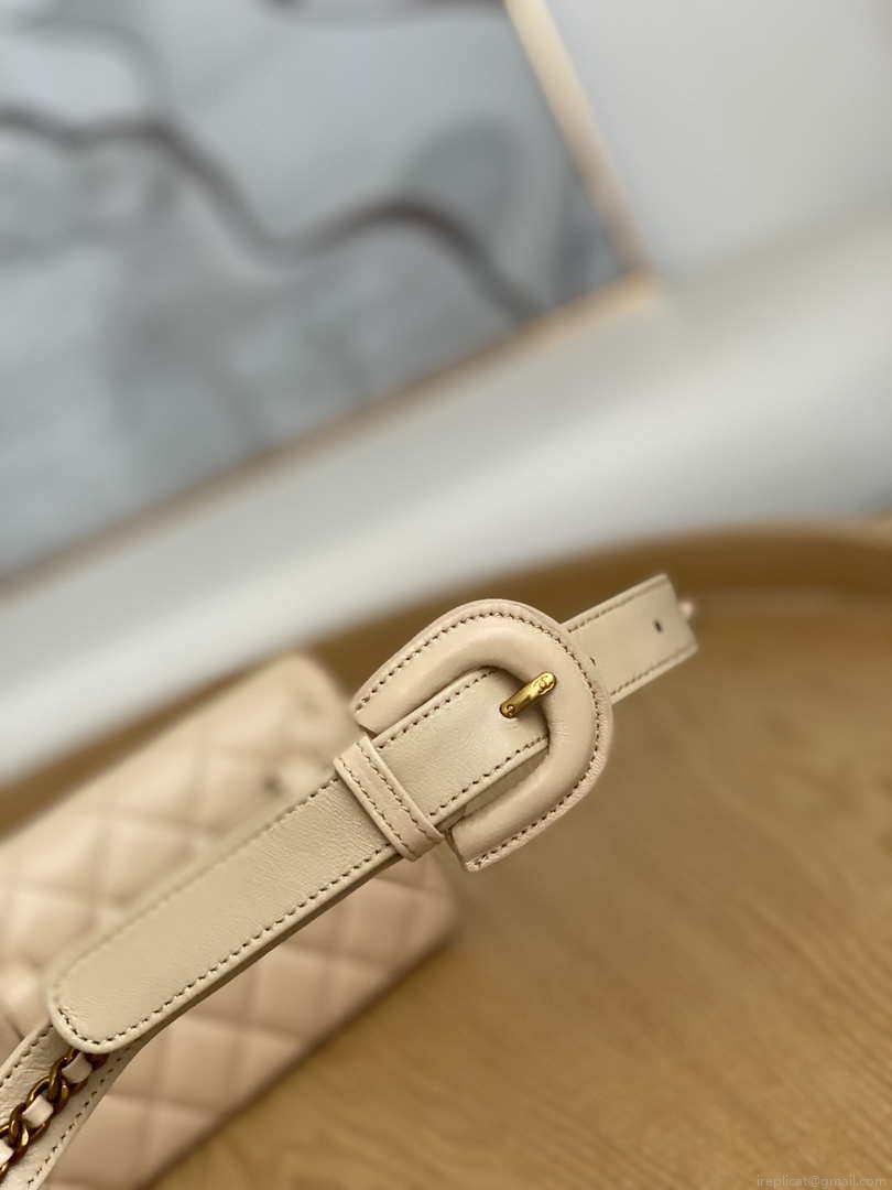 Chanel A99009 Waist bag Lambskin Light Yellow Pink Gold