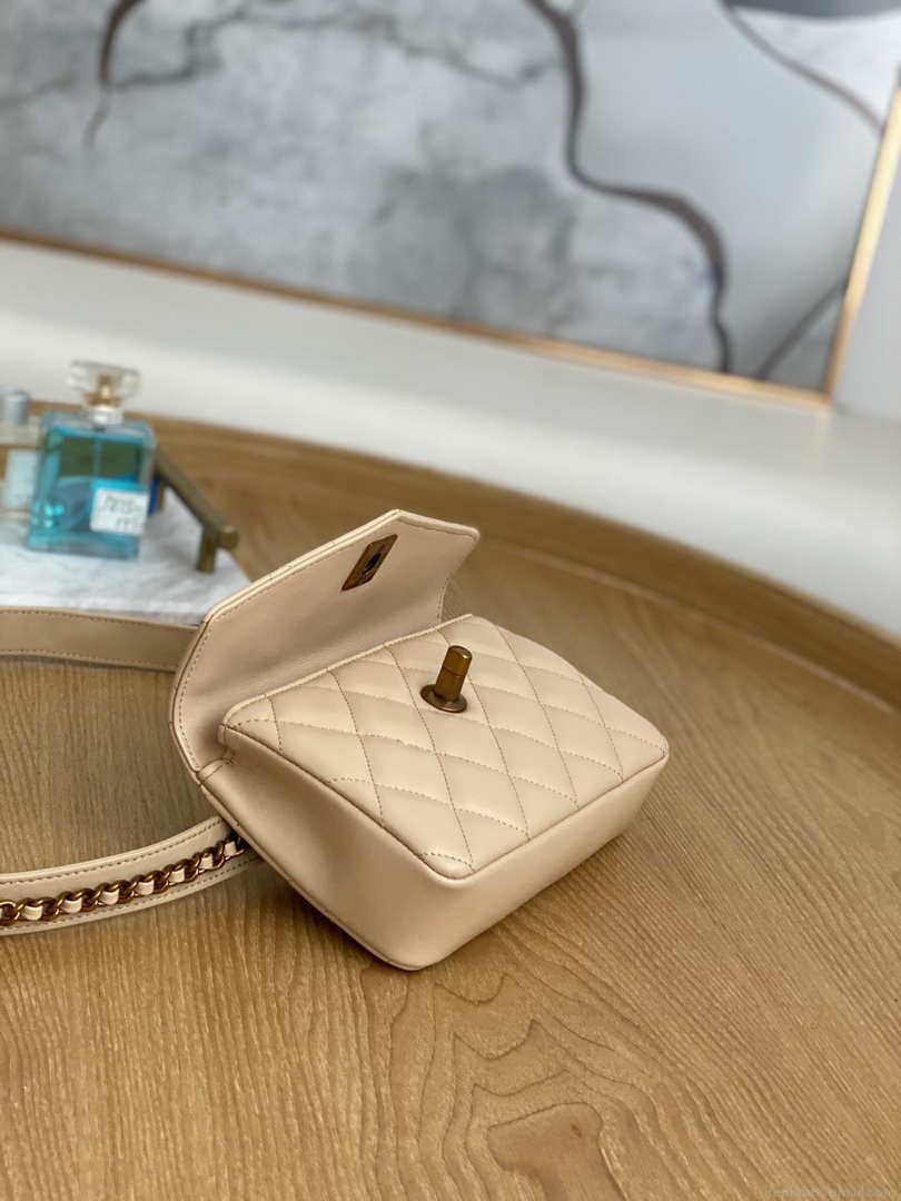 Chanel A99009 Waist bag Lambskin Light Yellow Pink Gold
