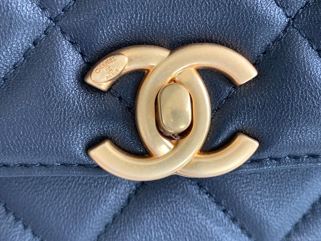 Chanel Small Flap Bag Lambskin AS3240 Black