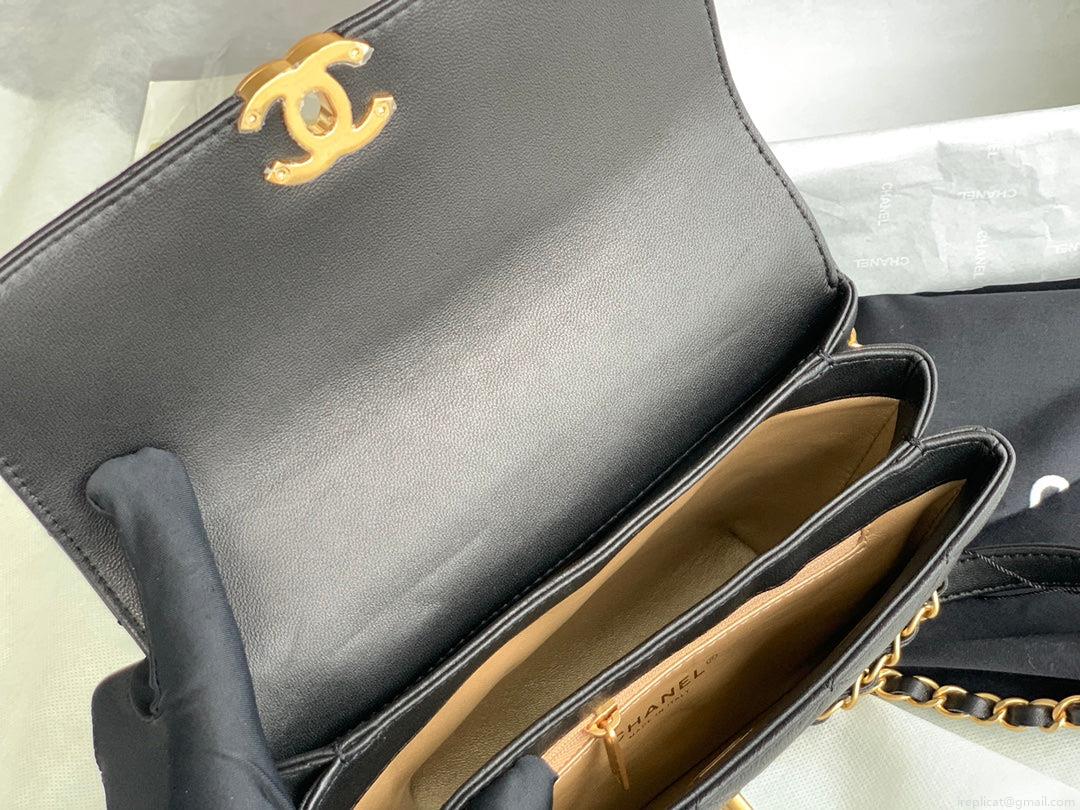 Chanel Small Flap Bag Lambskin AS3240 Black