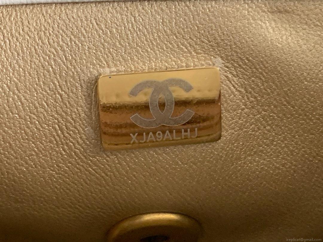 Chanel Small Flap Bag Lambskin AS3240 white