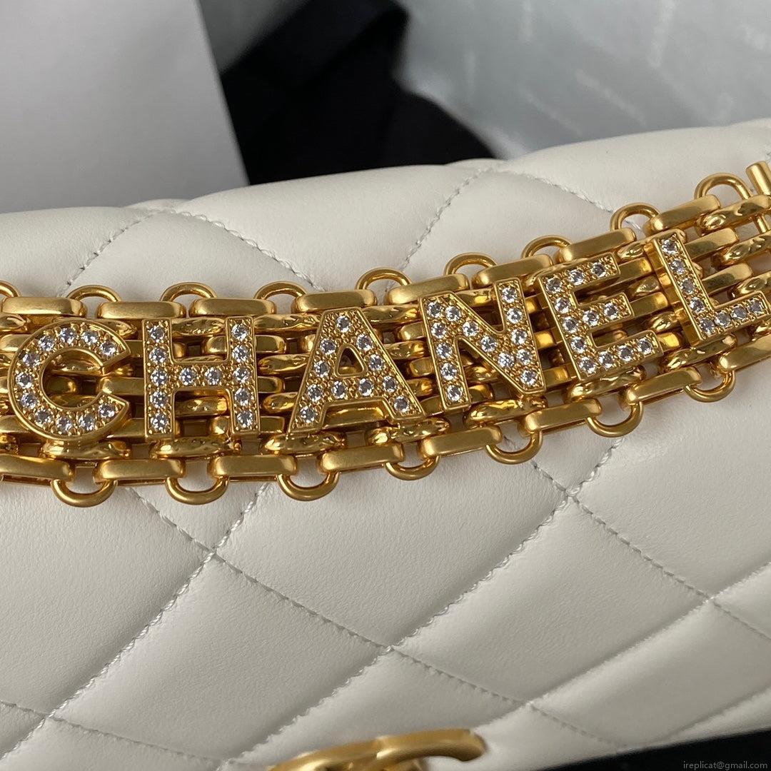 Chanel Mini Flap Bag Lambskin AS3239 white