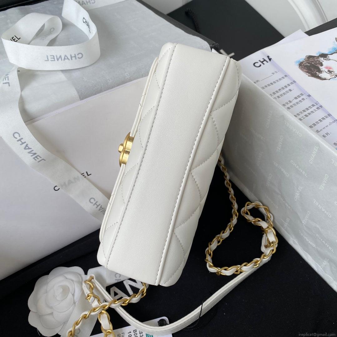 Chanel Mini Flap Bag Lambskin AS3239 white
