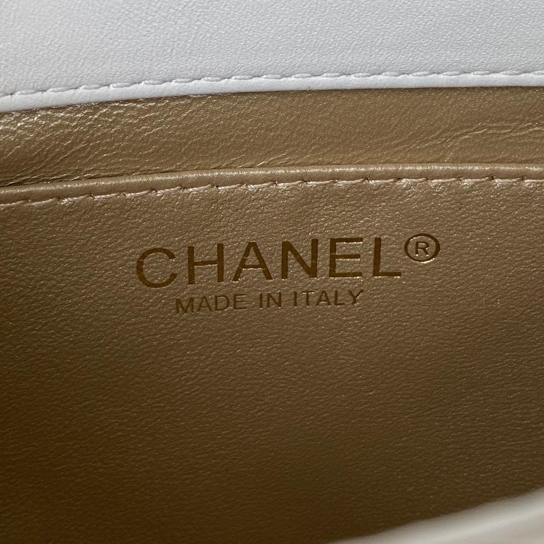 Chanel Mini Flap Bag Lambskin AS3239 white