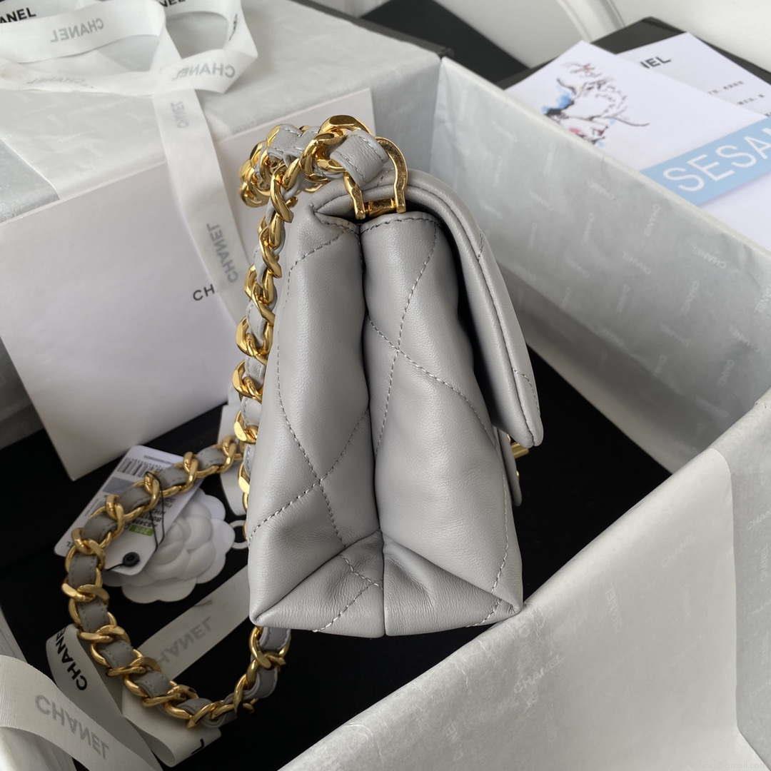 Chanel flap bag Lambskin AS3498 Gray