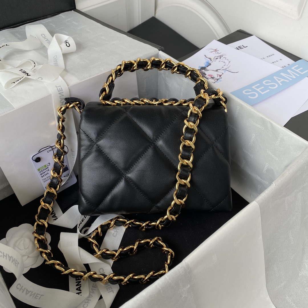 Chanel flap bag Lambskin AS3498 Black
