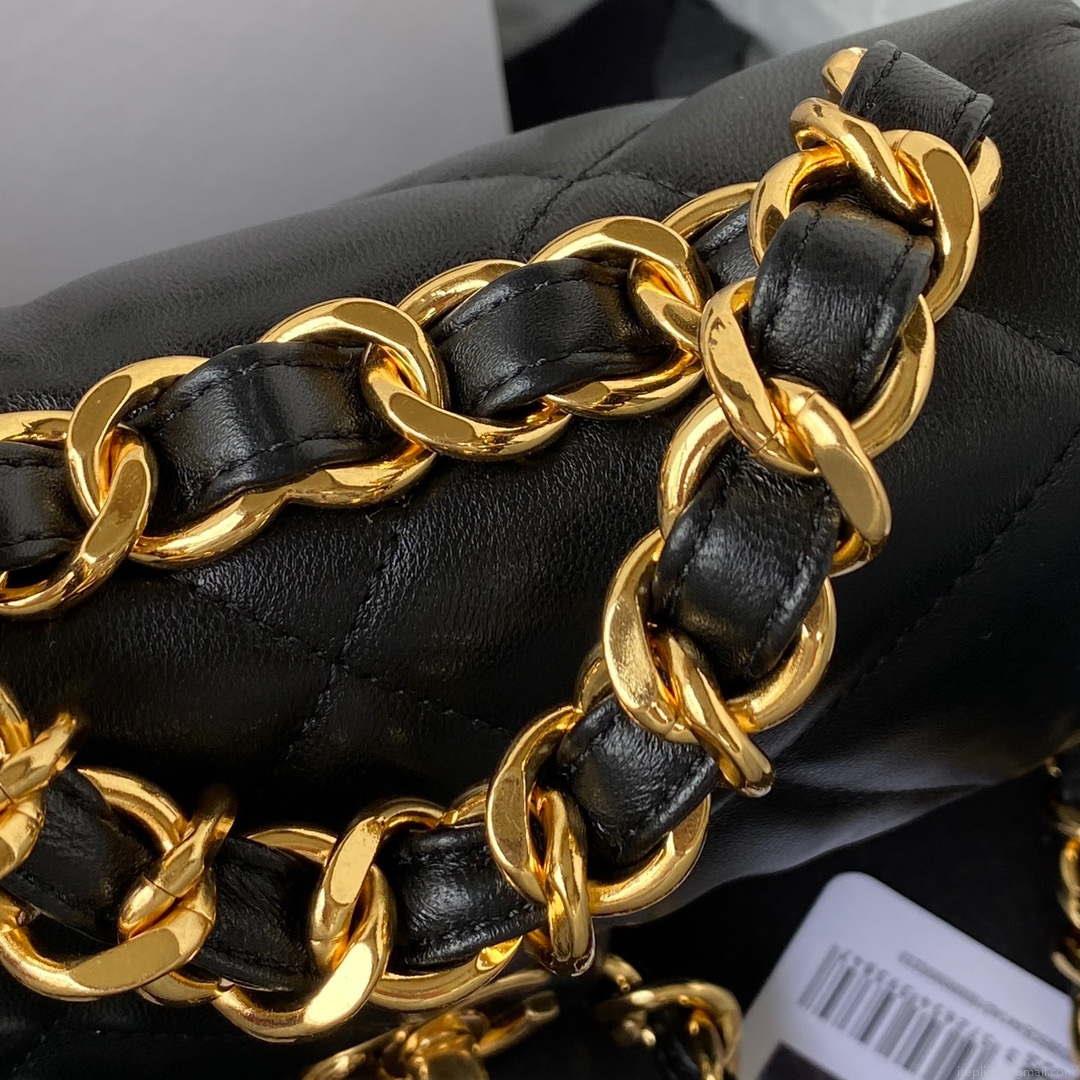 Chanel flap bag Lambskin AS3498 Black