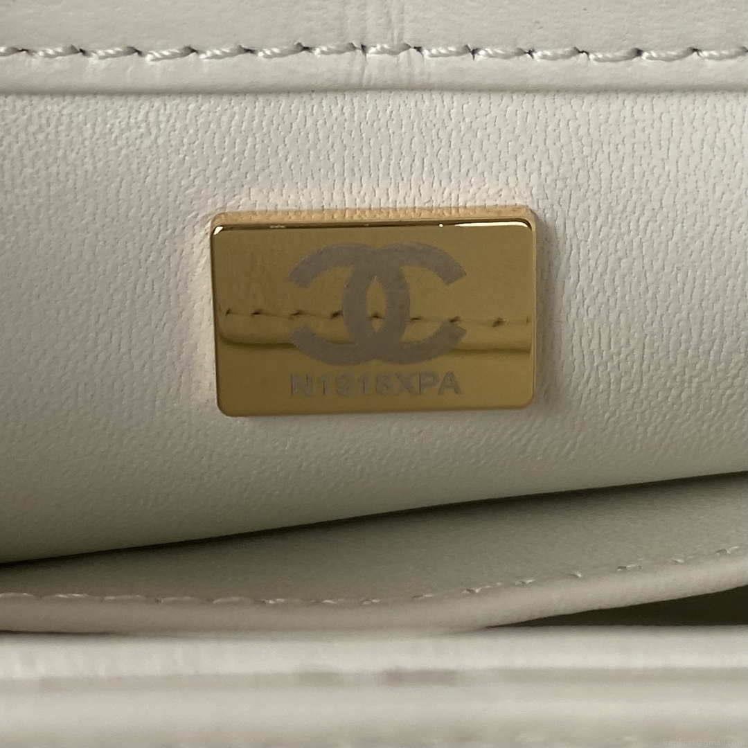 Chanel AS3498 Flap Bag Shearling Beige