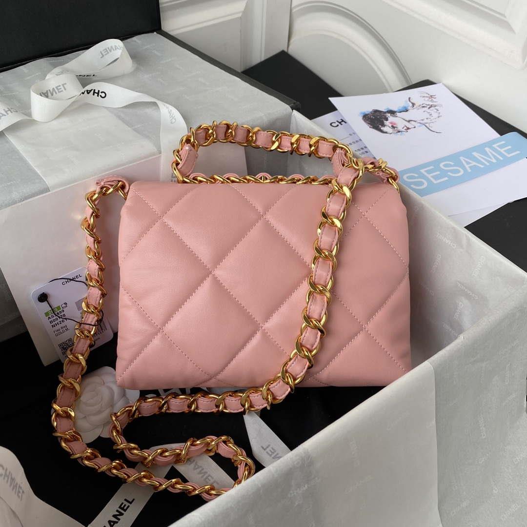Chanel AS3499 Flap Bag Lambskin Pink