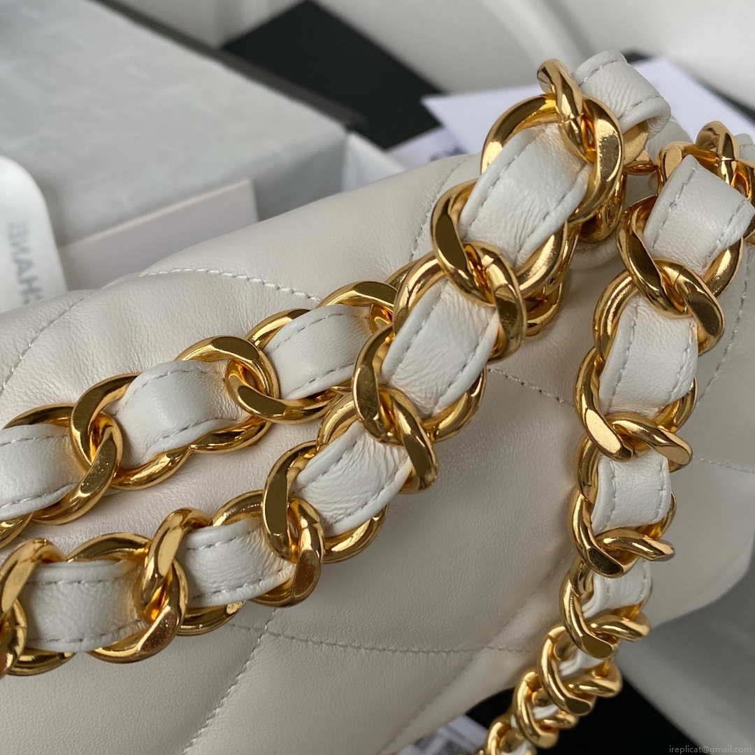 Chanel AS3499 Flap Bag Lambskin White