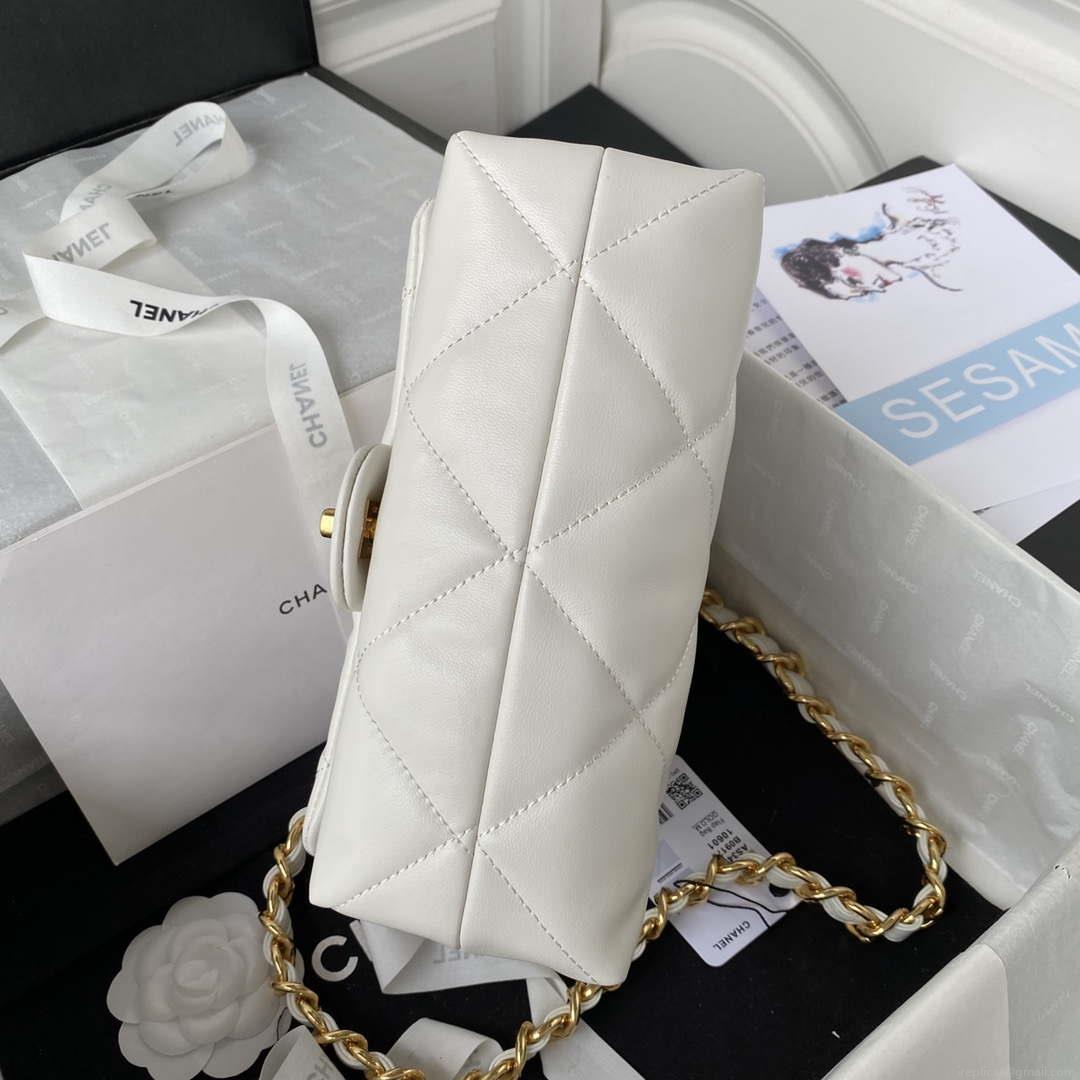 Chanel AS3499 Flap Bag Lambskin White