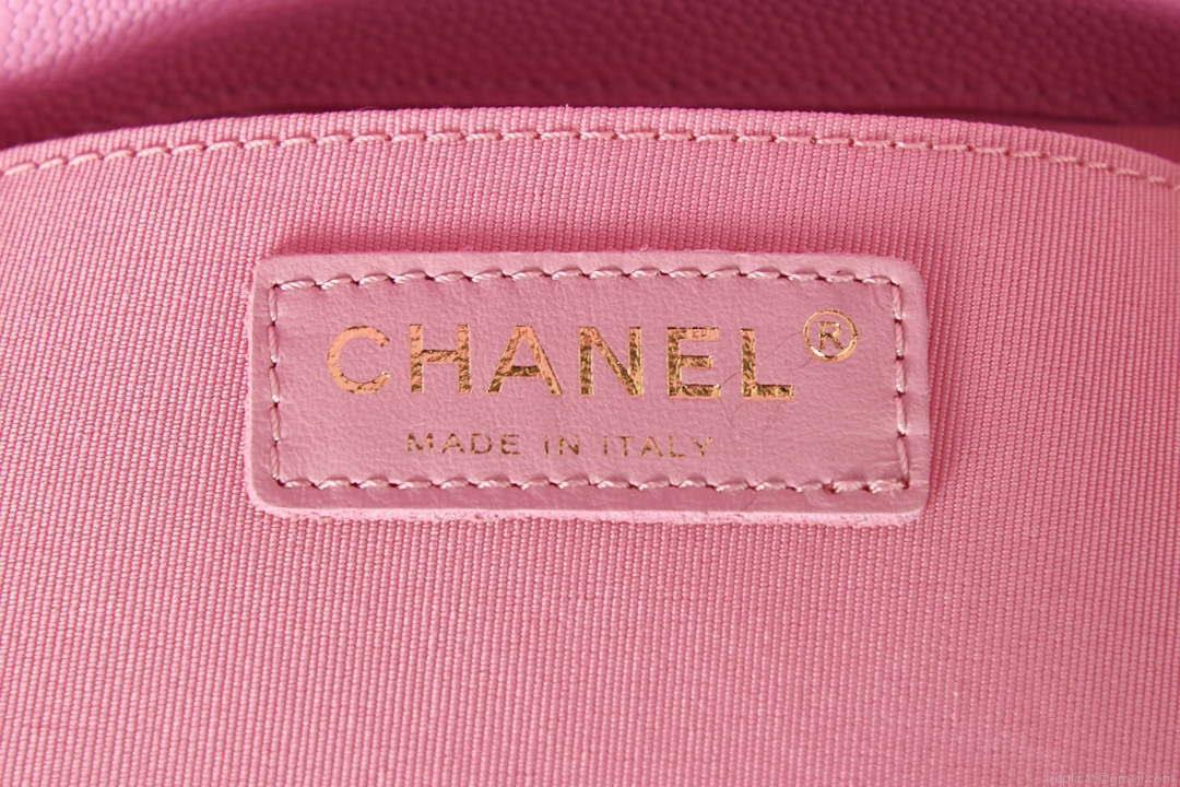Chanel AS3860 Backpack Grained Shiny Calfskin & Gold-Tone Metal Pink